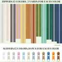 Solsew 12 Pcs 60 Yards Colourful Zippers for Sewing #5 Nylon Contrasting Colors Assorted Zipper by the Yard with 120 Sliders for Women Men DIY Tailor Bag Garment Crafts Supplies (Morandi Color)
