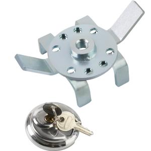 PACEWALKER RV Double Propane Tank Locking Device 3/8''-16 Threaded Shaft Anti-Theft RV Gas Tank Lock Security Dual Propane Tank with Shackle Lock