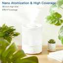 MEGAWISE 3.5L Cool Mist Humidifier Ultra-Quiet Ultrasonic Vaporizer with Top-Fill Design, Essential Oil Diffuser, 7-Color Night Light & Auto Shut-Off, White