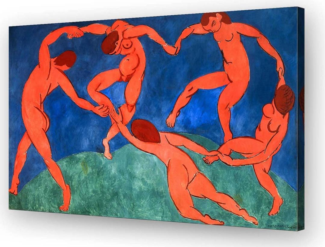 Wall Art Framed Poster Vintage Fauvism Wall Art Dance Famous Paintings Wall Art Decor For Living Room Ready to hang (16x24 inch)