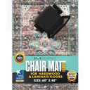 Office Chair Mat for Hardwood Floor -Heavy-Duty Floor Mat for Office Chair - Scratch-Resistant and Non-Slip Computer Chair Mat, Wood and Tile Protection for Office & Home, Brown 48" x 60"