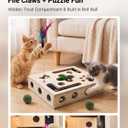 Cat Toys for Indoor Cats - Cat Nail File Box with Interactive Cat Toys, 2026 Upgraded Cat Puzzle Feeder Scratch Puzzle Toy for Indoor Cats, Natural Claw Care