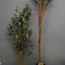 Kazeila Artificial Olive Tree 7FT Tall Faux Silk Plant for Home Office Decor Indoor Fake Potted Tree with Wood Branches and Fruits