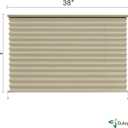 Dulepax RV Blinds,RV Pleated Shades,RV Blinds Pleated Shades, 38" W x 24" L Cappuccino RV Window Shades,Camper Blinds,RV Window Blinds for RV Camper Travel Trailers Motorhome's Window
