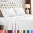 Utopia Bedding King Size Sheet Set 4 Piece Bed Sheets, Soft and Breathable Microfiber, Includes 1 Fitted Sheet, 1 Flat Sheet and 2 Pillowcases Oeko Tex (White)