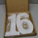 16th Birthday Decorations for Girls Boys,Sweet 16 Party Decorations for Centerpieces Table,Light Up Numbers Sweet 16 Sign for Party Backdrop Wall Decor for 16th Wedding Anniversary Decoration