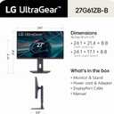 LG 27G61ZB-B 27-inch Ultragear IPS QHD 200Hz 1ms HDR10 Gaming Monitor