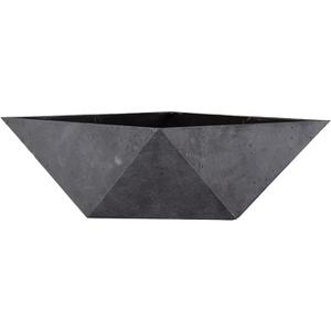 The HC Companies 6 Inch Deco Faceted Plastic Succulent Bowl - Unique Decorative Indoor Planter with Drainage Hole, Faux Concrete 3Pcs