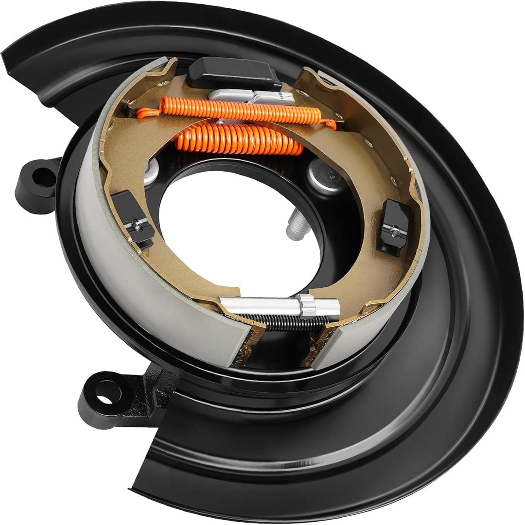 926270 Rear Loaded Parking Brake Backing Plate Assembly, Fit for Ford F-250 1999, F-250 Super Duty 1999-2004, F-350 Super Duty 1999-2004, Excursion 2000-2005, OE 926-270, 4C3Z2209AA, YC3Z2209CA (Rear Driver or Passenger Side)