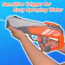 Electric Water Gun for Adults Kid, Powerful Automatic Squirt Gun, High Powered Shooting 100+ Times, Long Range Auto Water Blaster, Pool Outdoor Water Toy(Brown)