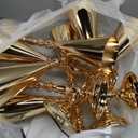 VEVOR 10PCS 43cm/16.9 Tall Wedding Flower Vase, Metal Wedding Trumpet Centerpiece, Gold Floral Stand Display Rack for Tables Wedding Dinner Party, Anniversary Ceremony Birthday Event Decor