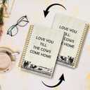 Love You Till the Cows Come Home Journal Notebook, Retro Cow Notebooks College Ruled for Work School, Gifts for Kids Baby Girls, Office Supplies, Hardcover Spiral Notebook 5.5"x8.3"