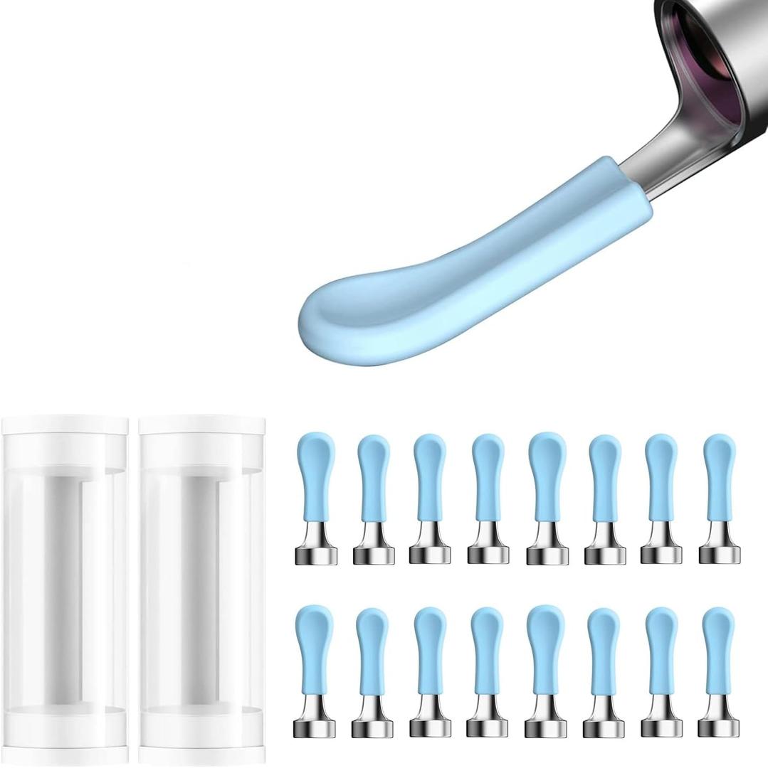 Bebird Replacement Tips Ear, 16 Pieces Waterproof Silicone Ear Spoon for Ear Wax Removal Endoscope, BEBIRD Original Ear Cleaner Tips Set for W3/R3/T15/X3/X17 PRO/D3Pro/T5/R1(Latest Version)