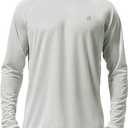 Roadbox Mens UPF 50+ UV Sun Protection Shirts Outdoor Long Sleeve SPF Rash Guard for Fishing Hiking Swimming Running, Small
