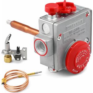110-326 Gas Water Heater Control Valve, Natural Gas Water Heater Thermostat Built-In Non-Circulating Energy Cut-Off (ECO) System Water Heater Replacement Parts with 1-3/8" Shank
