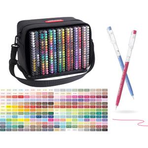 252 Pack Acrylic Colored Gel Pens Set,Quick Dry 0.6mm Fine Point Ink Pens