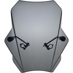 FATECIM 15.5" Smoke Motorcycle Windscreen Windshield Motorbike Wind Deflector Flyscreen Universal for Harley Davidson Honda Kawasaki Suzuki Triumph Yamaha Indian Victory with 7/8" or 1" Handlebars