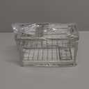 Sinnsally Kitchen Sponge Holder,2 Tier Sink Caddy Organizer with High Brush Holder,Stainless Steel Sink Box Dish Scrubber Holder,Soap Tray for Kitchen Counter Accessories & Storage Rack (Silver)