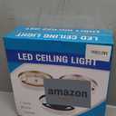 Jaycomey Modern LED Ceiling Light Fixture, 11.65" Flush Mount Kitchen Lighting Gold with Clear Seeded Acrylic Lampshade,Round Ceiling Lamp Lights for Hallway Dining Room