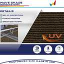 Windscreen4less 4' x 12' Retractable Sun Shade Canopy Cover Sliding Wave Shade Sail for Pergola Patio Deck Yard Gazebo Outdoor (Brown)