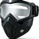 Paintball Mask Anti Fog,Tactical Full Face Mask Ski Mask Goggles Detachable Adjustable,Motorcycle Riding Face Protection