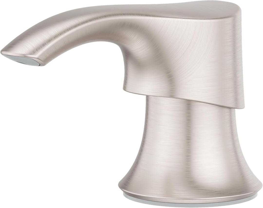 Pfister SoloTilt Soap Dispenser for Kitchen Sink, 16-Ounce Bottle Included, Spot Defense Stainless Steel Finish, KSDKEMGS
