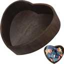 1pc Heart Shaped Photography Props Baby Infant Photo Props Kids Baby Basket Kid Photo Posing Case Clothes Newborn Modeling Wood, Coffee 