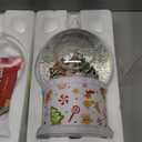 Moments In Time Lighted Gingerbread Snow Globe Water Spinning Glitter Christmas Decoration 11.7H LED Hand-Painted Polyresin Holiday Dcor Battery Operated Festive Centerpiece