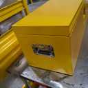Industrial Steel Truck Tool Box w/Gas-Shock Lid, Pry-Resistant Security & Weatherproofing Toolbox Organizer Chest Fits Pickup, Truck Bed, RV, Trailer