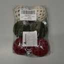 6 Pcs Red White Crochet Christmas Ornaments Ball Farmhouse Rustic Xmas Tree Decoration 2.36 Inch Neutral Handmade Knitted Xmas Tree Hanging Decoration for Winter Holiday Indoor Home Party Decor