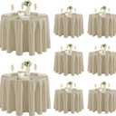 Fitable 8 Pack Nature Tablecloths 120 Inch Round for 48"-96" Tables