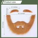 2 x Full Fake Beard and Eyebrows Self Adhesive Realistic Costume Facial Hair Stick On Beard