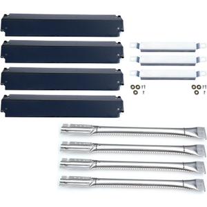 Direct Store Parts Kit DG240 Replacement for Charbroil 463248208,463268107,466248208 Gas Grill Burners,CrossoverTubes,Heat Plates (Stainless Steel Burner + Porcelain Steel Heat Plate)