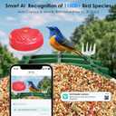 Bird Feeder with Camera, 2.5K UHD, AI Bird Species Recognition, Solar Powered, Instant Arrival Alerts, Weatherproof Squirrel-Proof Birdhouse with WiFi App Live View, 32GB Card & Accessories Included