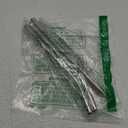 NiHome 4-Pack Stainless Steel Smoothie/Milkshake Straws, 0.5'' Extra Wide Reusable Metal Straw, Extra Long Straight & Bent Drinking Straws for Boba, Thick Beverages, Cold Drinks, 1 Brush (Silver)