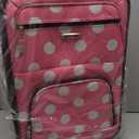 Rockland Fashion Softside Upright Luggage Set, Expandable, Pink Dots, 2-Piece (14/19)