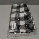 Senneny Buffalo Check Table Runner Cotton Black and White Plaid Classic Stylish Design for Family Dinner Christmas Holiday Birthday Party Table Home Decoration (White and Black, 14 x 108 Inch)