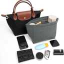 Felt Purse Organizer Insert for Longchamp Le Pliage M Handbag Insert (Light Grey, Medium)