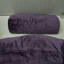 Nestl Reading Pillow with Shredded Memory Foam Includes 2 Neck and Lumber Support Pillows, Designed for Sitting Up in Bed and Couch, Back and Arms Adjustable Support for Adult & Teens, Purple, Large 22"