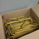 Hemmotop Metal Arch Backdrop Stand Set of 3, 6FT, 5FT, 4FT Party Arch Stands for Wedding, Birthday, Baby Shower, Bridal Shower - Balloon Arched Frame for Garden Decor, Gold Floral Arches, 3 Pieces (6x2.6 ft (HxW), 5x2.1 ft (HxW), 4x1.65 ft (HxW))