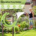 TomCare Garden Hose Holder Upgraded Water Hose Holder Heavy Duty 4 Spikes Hose Hanger Holds 160 Feet Hoses Stable Freestanding Hose Storage Organizer for Outside Yard