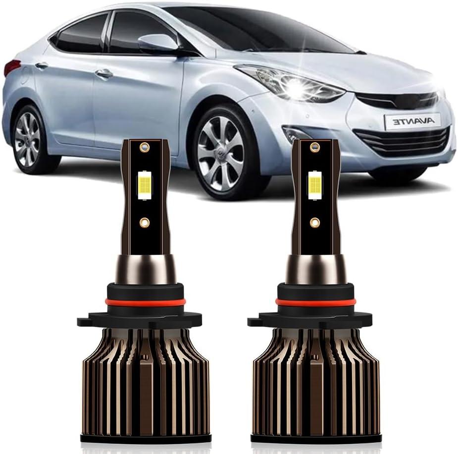 Compatible For Hyundai Accent 2018 2019 2020 2021 2022 Lights Bulbs, High Beam Car Light Bulbs, 30000LM Super Bright 6000K White, Plug and Play, Pack of 2