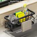 27 inch Kitchen Sink Drop in Stainless Steel Top Mount Sink with Brushed Finish, Single Bowl Workstation Sink with Basket Strainer and Kitchen Sink Caddy Organizer 26.8"D x 17.7"W x 8.3"H