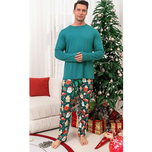 Family Pajamas Christmas Matching Sets Xmas Family Pjs Set Couple Holiday Jammies Women/Men Festival Sleepwear Adult (Santa Claus, XL)