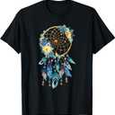 Hippie Dream Catcher Boho Native American Dreamcatcher T-Shirt (Small, Black)