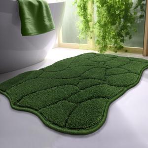 Bathroom Rugs, 32x20 Inches Bath Mats Non Slip, Extra Soft Absorbent Microfiber Shower Bath Rugs Mats Carpet for Bathroom Floor Decor, Machine Washable (Forest Green)