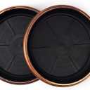 Decorative Heavy Duty Tray/Saucer (2 Pack) Rustic Medieval/French Country Look, Pot/Planter Base for Indoor/Outdoor Decor Use. Long Lasting, Reusable Light Weight (13 inches, Copper)