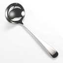 Wenkoni Small Soup Ladles, Sauce Gravy Soup Spoon Ladles, SUS 304 Non-magnetic Stainless Steel 7.6" Round (Color: Silver).