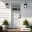Darkaway Large Outdoor Wall Lights for House, 18inch Exterior Lighting Fixtures 2pcs Wall Mount Outdoor Porch Lights Black Outdoor Sconce Lights with Seeded Glass for Hallway Garage
