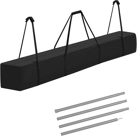 Aidetech Tent Pole Bag for Party Tent, 600D Oxford Fabric Portable Camping Storage Bag 83x12x12 in, Black